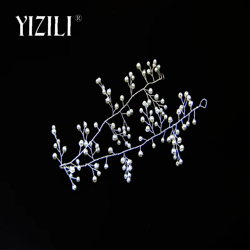 YIZILI новые свадебные ободки для Для женщин волос жемчужина лоза невесты украшения
