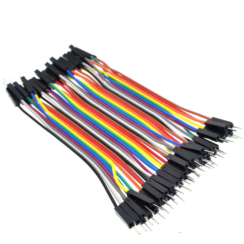 40 шт./лот, 10 см, 2,54 мм, 1pin, Мужской Соединительный провод, Dupont кабель для Arduino