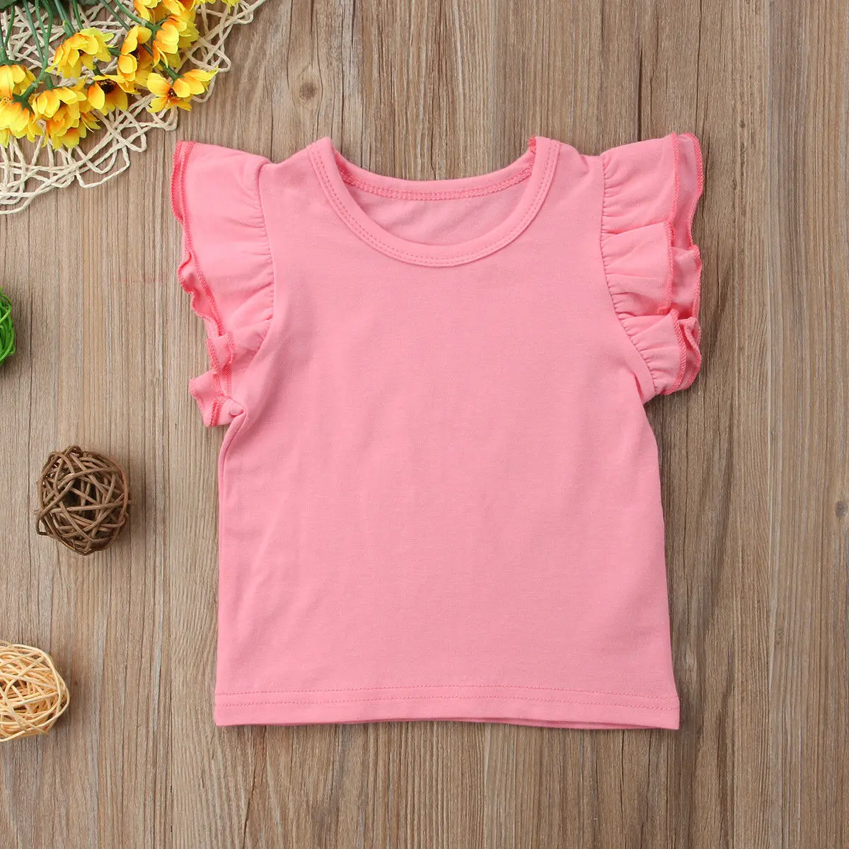 Pudcoco 2019 новая Однотонная футболка принцессы для девочек повседневная детская