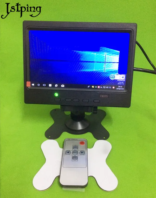 Jstping 7 дюймовый IPS HD ЖК монитор мини портативный компьютер ПК Windows HDMI VGA AV для Raspberry pi