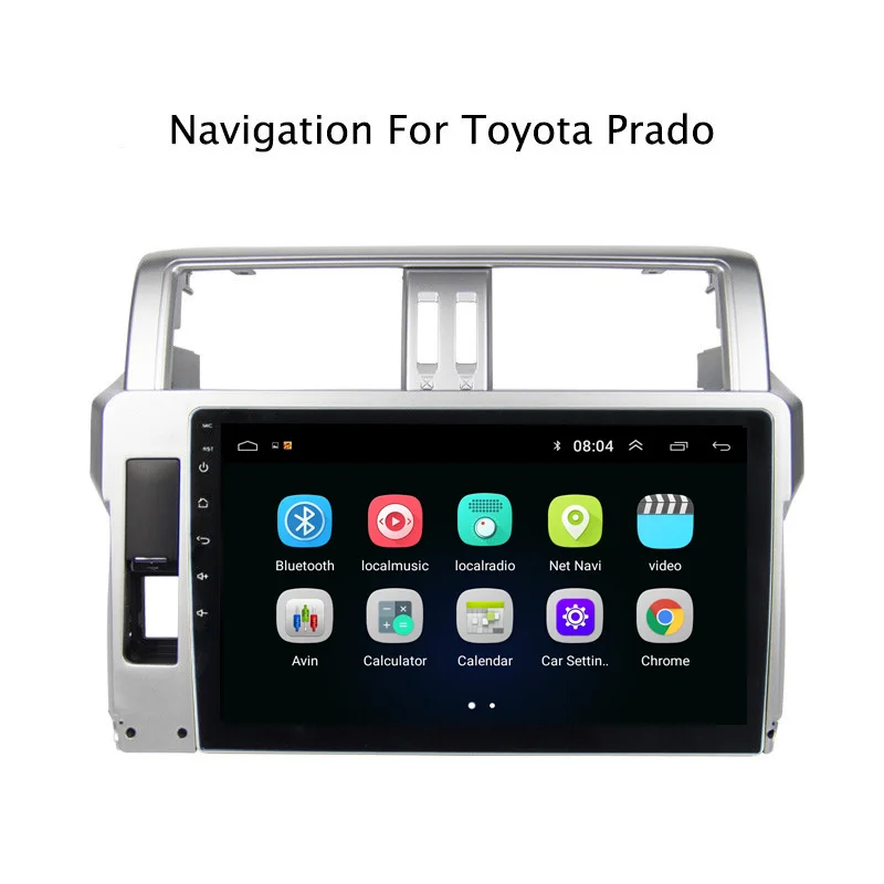 10 1 &quot2.5D IPS Android 8 автомобильный DVD GPS плеер для Toyota Pardo 2014 2017 Серебряное