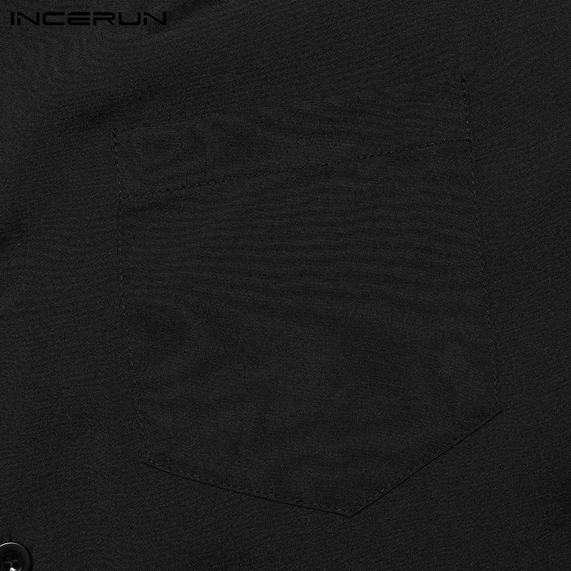 INCERUN мужские широкие брюки с длинными рукавами, модные однотонные свободные брюки сиамские Брюки с карманами, уличное платье, рабочая одежда, мужской комбинезон 5XL