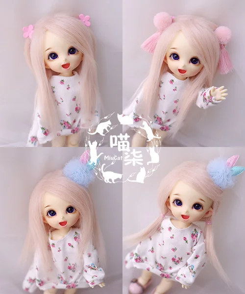 1PCSBJD кукла аксессуары 6 цветов BJD парик 1/8 1/12 - Цвет: Wig as pic