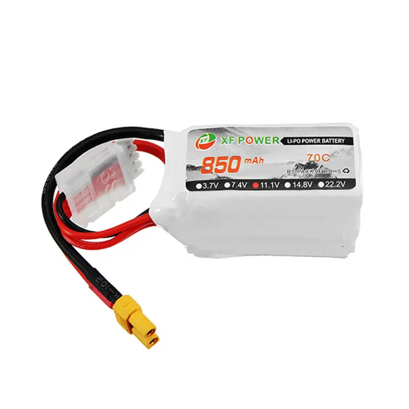 Высокое качество XF мощность 11 1 В 850 мАч 3S 70C Lipo батарея аккумуляторная с разъемом