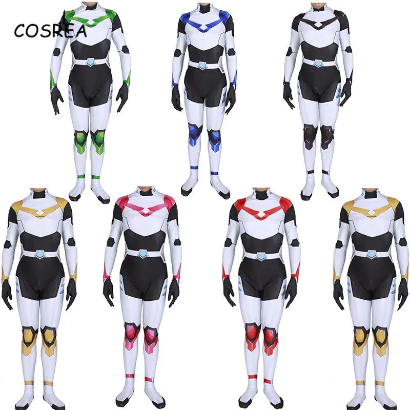 Voltron Косплей Defender of The Universe Onesie Взрослый полный боди спандекс костюм костюмы на