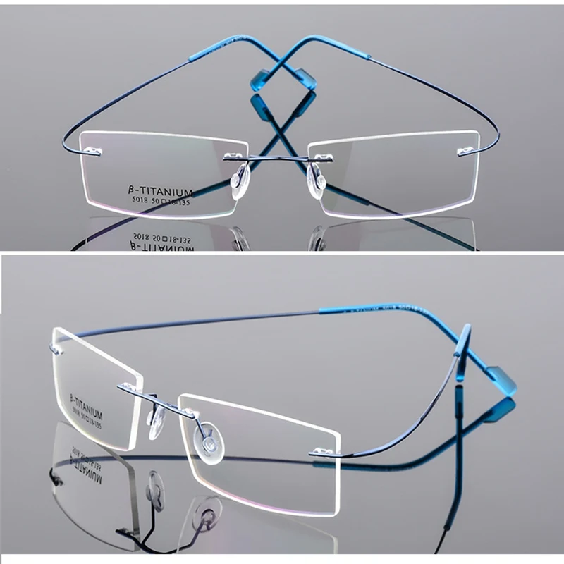 Оправа для очков очки мужчин женщин титановый сплав без оправы компьютерная