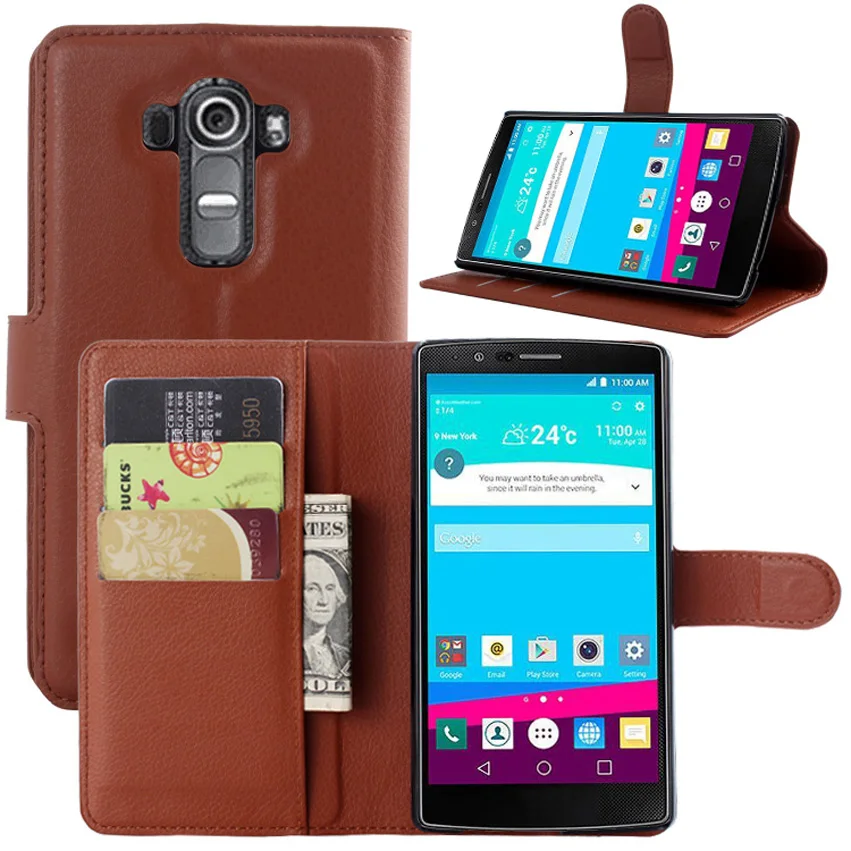 Супер искусственная кожа Coque Carcasa для LG G4 H815 h810 vs986 F500 lgg4 флип чехол из натуральной