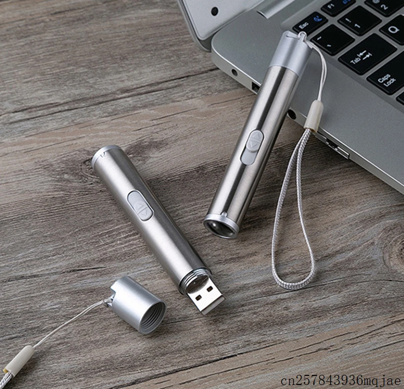 100 шт. USB фонарик перезаряжаемые светодиодные фонари водонепроницаемый