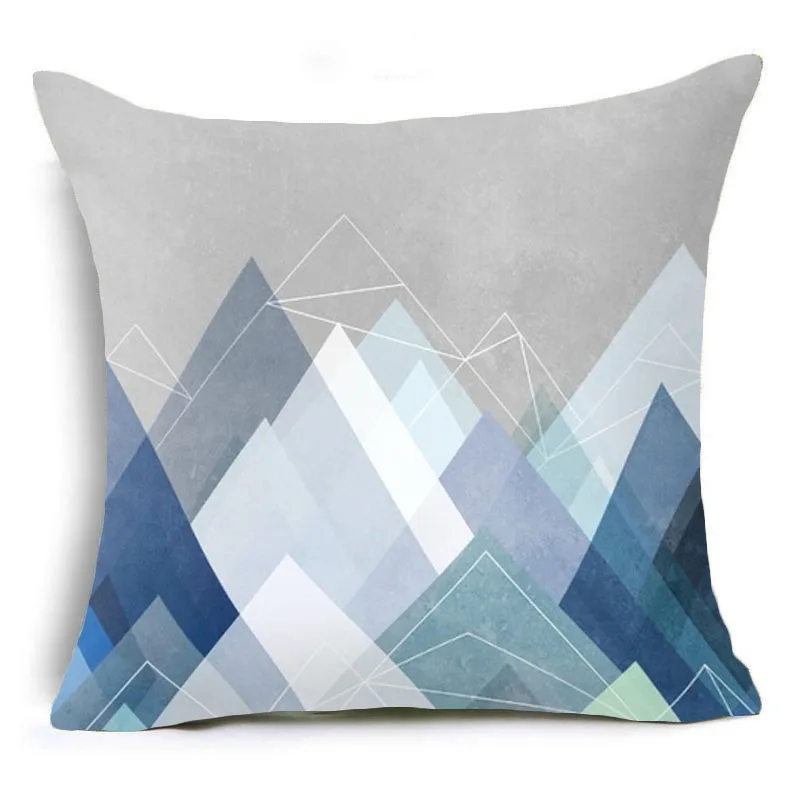 Elife Polyester fabric Cotton Cushion Cover Square colourful geometric Pillow Case Cover For Sofa Car Home Decorative 45*45CM - Цвет: 7