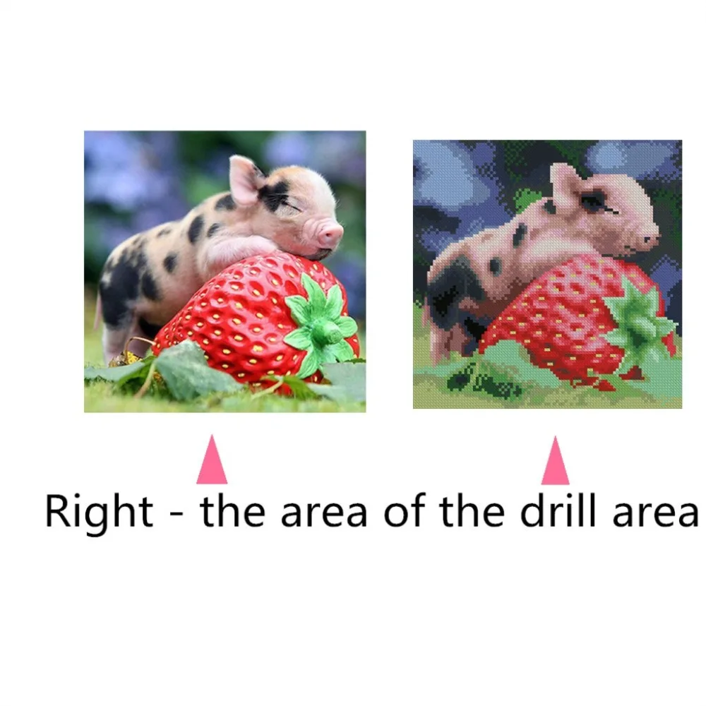 5D &quotсделай сам&quot с изображением милой свинки для мальчиков клубника алмазов
