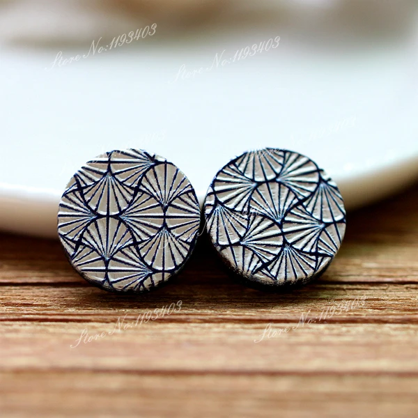 Уникальное 3D геометрическое тиснение 16 мм круглый цветной рисунок лазерная