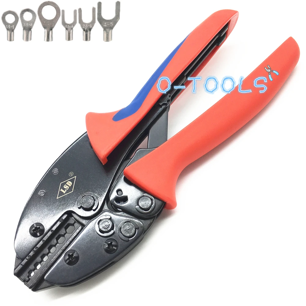 

Cable connector lug 22-8AWG hand crimping tool S-110TX ratchet crimping pliers for non insulated terminals 1-10mm²