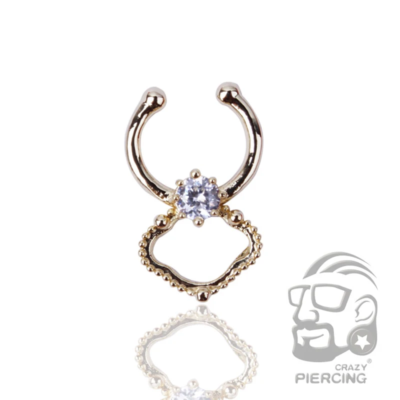 Кольцо для носа с кристаллом кольцо кликер 1 шт.|clip fastener|jewelry supplierclip strip |