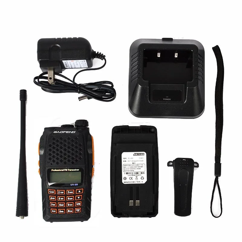 2 шт. BaoFeng UV 6R рация двухстороннее радио Pofung UV6R 5 Вт 128CH UHF/VHF двухдиапазонный