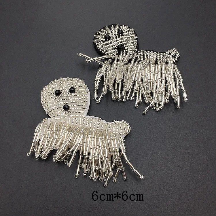 10pcs/set Blazer Shoulder Beaded Tassel Decoration Suit Epaulet Doggy Piggy Fringe Rhinestones Badge DIY Clothes | Дом и сад