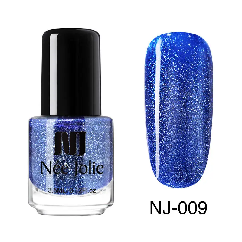 Glitter NJ-009 NEE JOLIE розовый лак для ногтей 3,5 мл/бутылка 36 чистых цветов 24 матовый блестящий эффект лак для нейл-арта - Цвет: Glitter NJ-009