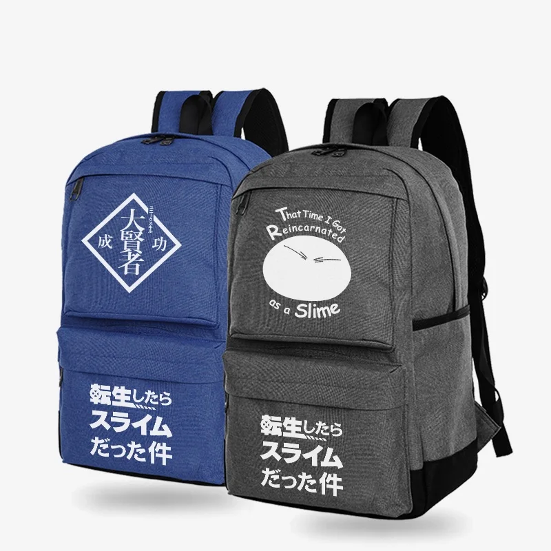 High-Q Unisex Anime Cos That Time I Got Reincarnated as a Slime student backpack Rimuru Tempest Student Casual cosplay Backpack | Багаж и