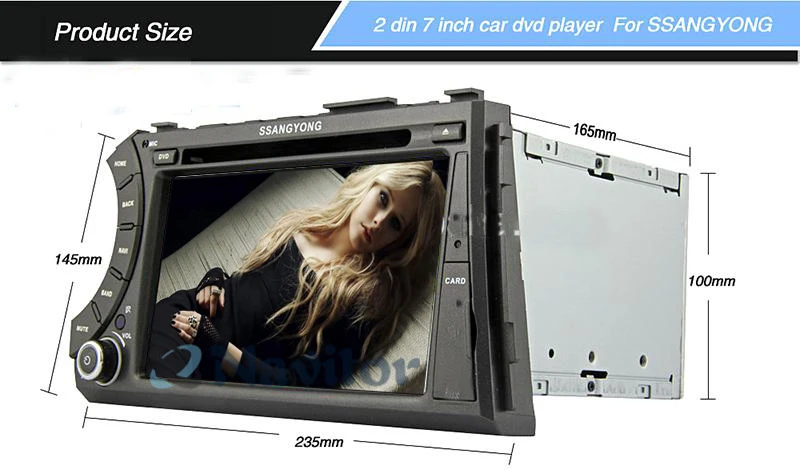 2DIN Android7.1 четырехъядерный автомобильный dvd-плеер на основе Android для Ssangyong Kyron Actyon с