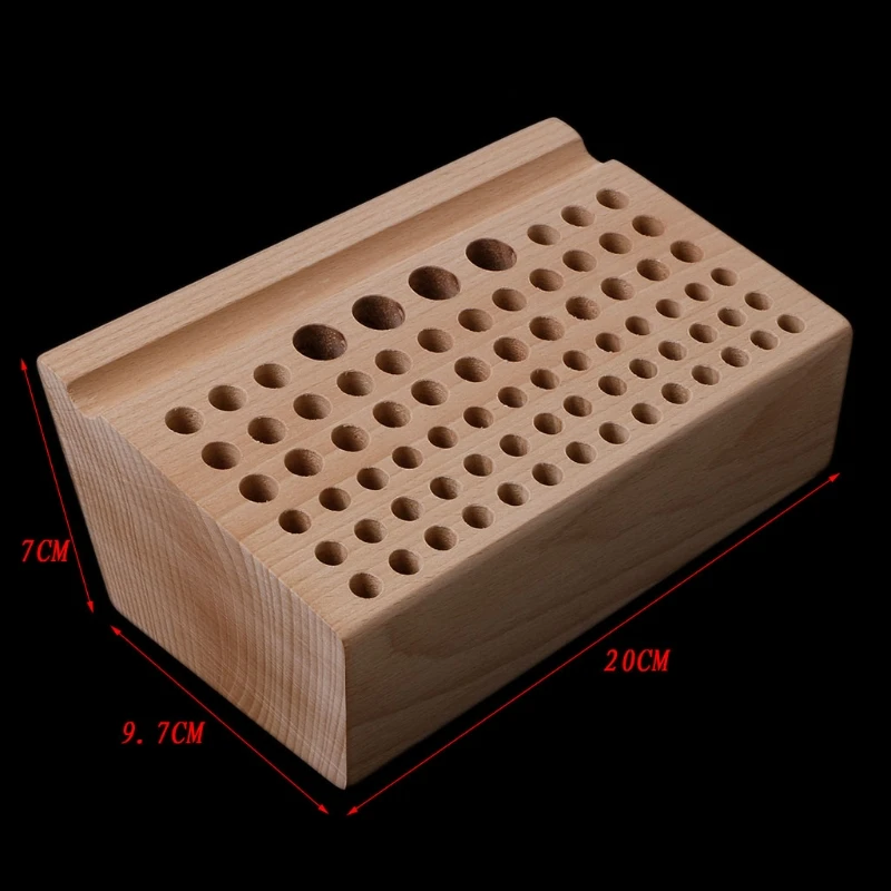 1 шт. 76 24Holes Craftool Деревянный инструмент подставка для штампов буковая стойка