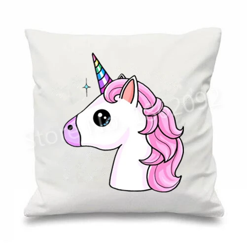 

Новинка; Роскошная Единорог Чехлы Kawaii Плюшевые тапочки в виде единорога пони Декоративные диванные подушки Чехол Розовый Единорог для дево...