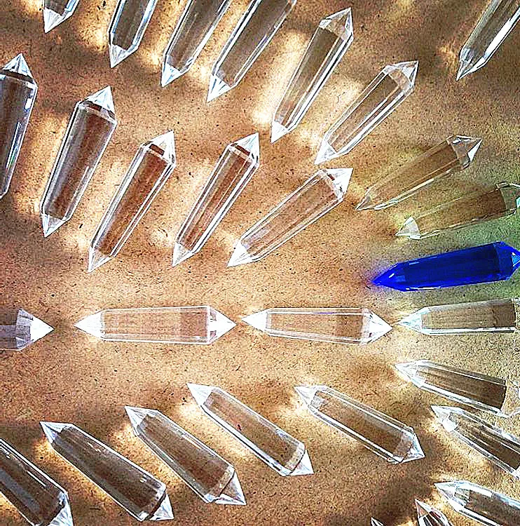 Natural quartz 24-sided wand point inspired reiki healing transparent crystal home decor. Christmas gift 26pcs | Дом и сад