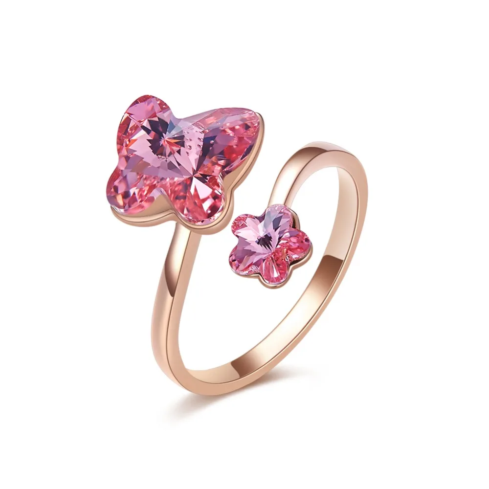 PANDA100 Подарочное кольцо для женщин кристаллическое Swarovski ювелирное изделие в виде