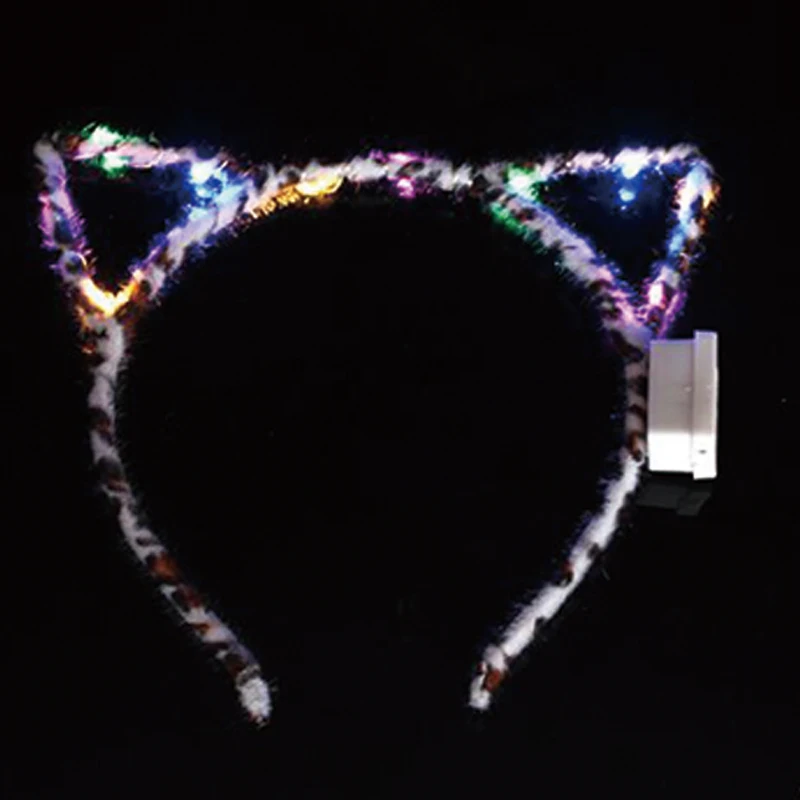 Светящиеся товары для вечеринок, светодиодная светящаяся мигательная повязка на голову с ушками животных, светящаяся головная повязка на голову, свадебные украшения для вечеринки, Хэллоуин