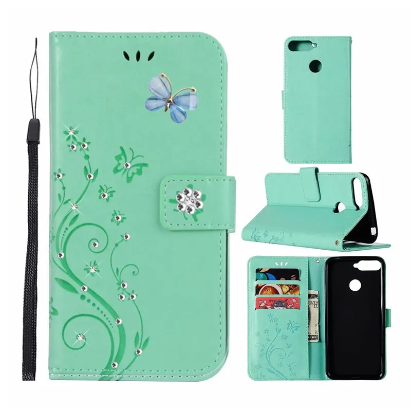 Diy Алмазный кожаный флип чехол для huawei смартфона Honor 8X10 Lite 7c 7a Pro Y9 Y7 Y5 Y6 Prime Pro P smart P20 P9 P8 lite