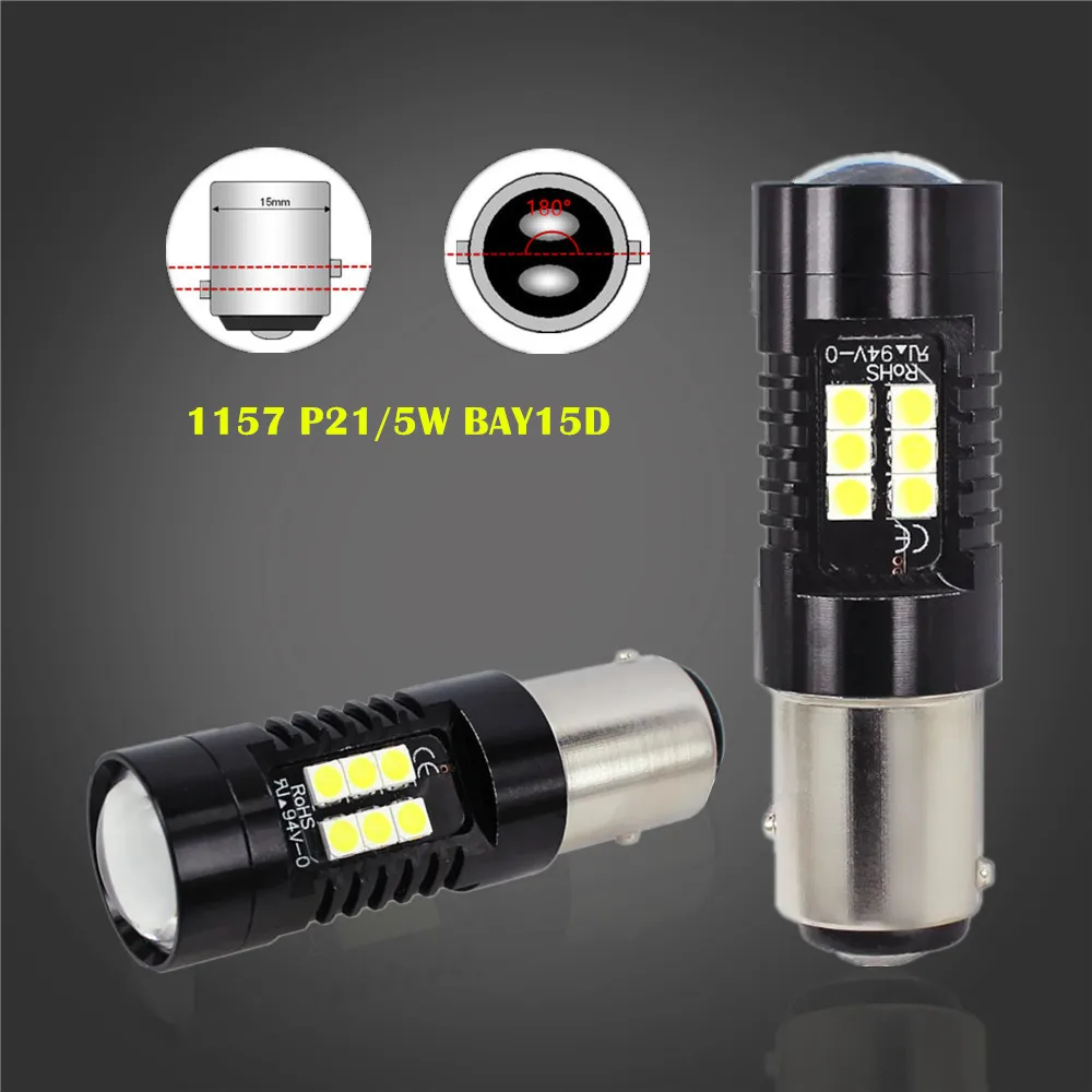 2 шт. 1156 BA15S P21W светодиодный BAU15S PY21W BAY15D светодиодный лампы 1157 P21/5 Вт R5W 21 шт. 3030SMD авто лампы противотуманных фар автомобиля светодиодный светильник 12 V-24 V