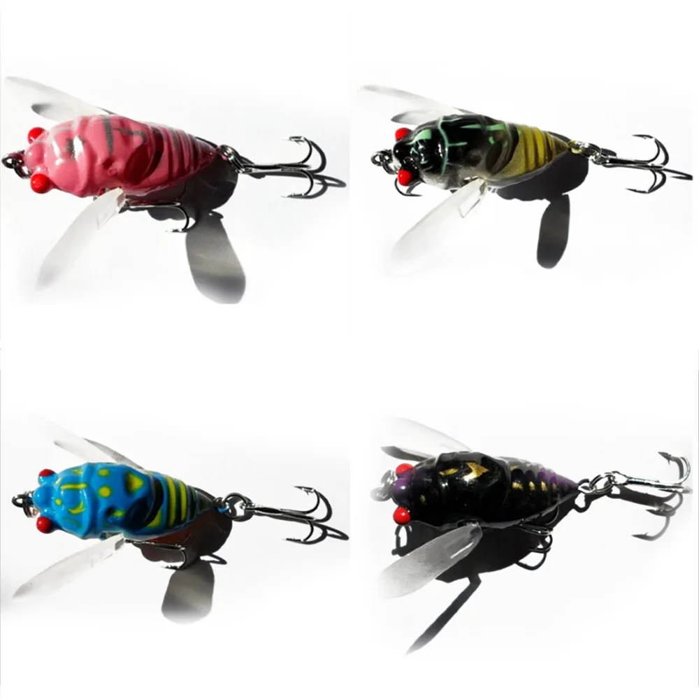 1 шт. разные цвета хорошее акции насекомое Цикада приманки для рыбалки (4 см)