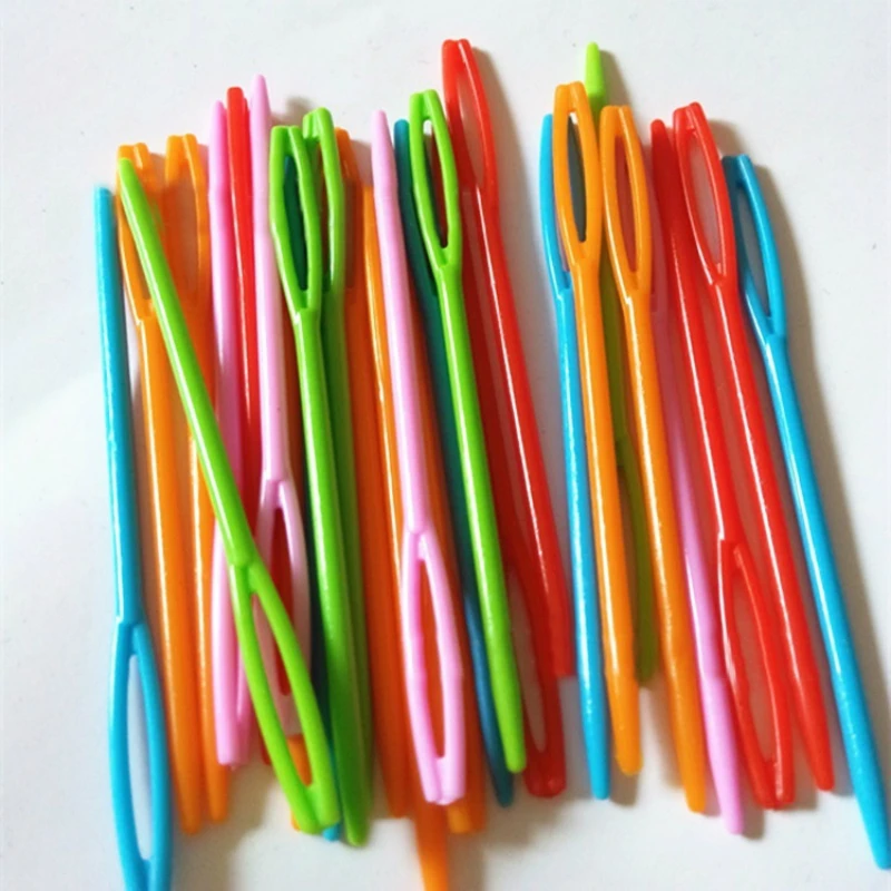 Fashion 10pcs Sewing Needles Mixed Color Needle Crochet Plastic Safety Pin Knitting Crafts Darning Pins | Дом и сад