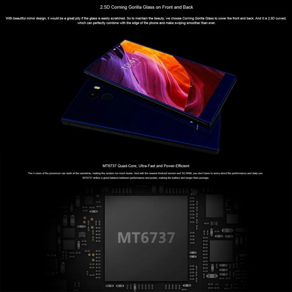 Vkworld Mix Plus 5.5 Inch Full Screen 4G Android 7.0 Smartphone 3GB RAM 32GB ROM MTK6737 Quad Core 2850mAh Fingerprint Cellphone | Мобильные
