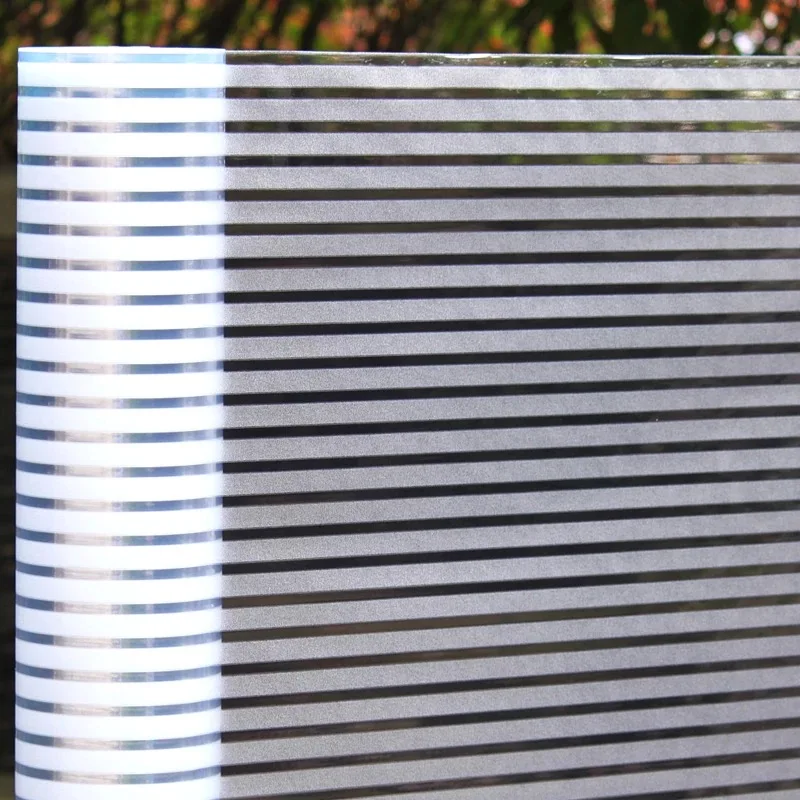 

Frosted stripe Window film Privacy electrostatic 3D Glass Vinyl sticker office home Self-adhesive film decorative length 3 meter