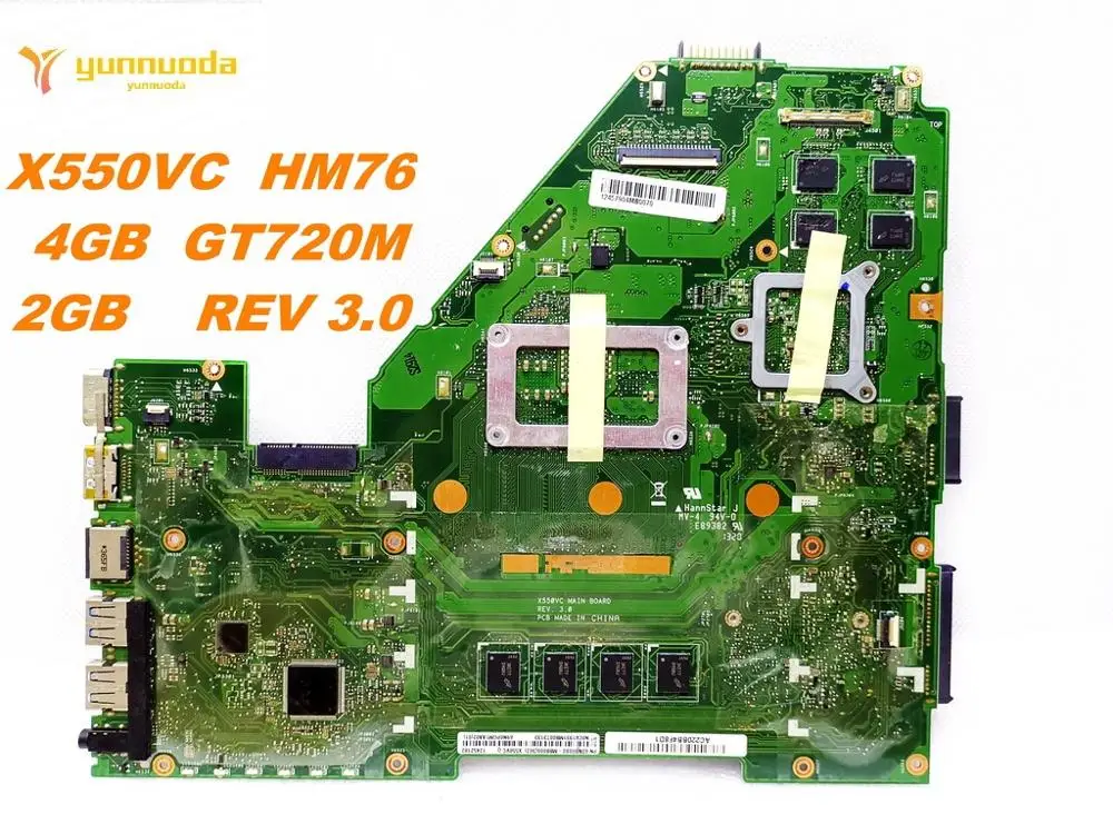 Оригинальная материнская плата для ноутбука ASUS X550VC HM76 4 Гб GT720M 2 REV 3 0