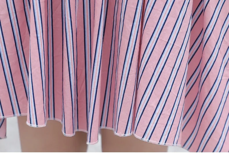 WLG family matching clothes mother and daughter striped fashion dresses summer sleeveless dress