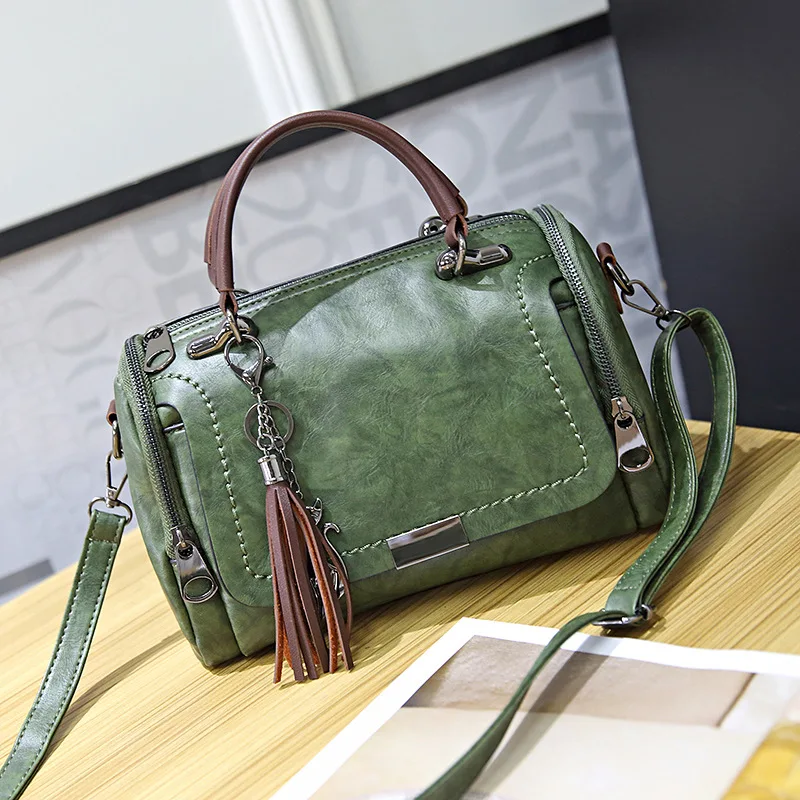 Herlianenrus Women Handbags Vintage Fashion 2018 Tassel Solid Colours Crossbody Single Shoulder Dual-purpose Bag LMT0023 | Багаж и сумки