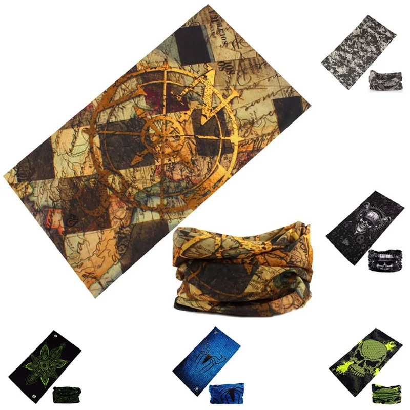 Тонкие печатные Волшебные банданы шарфы головные уборы для велоспорта