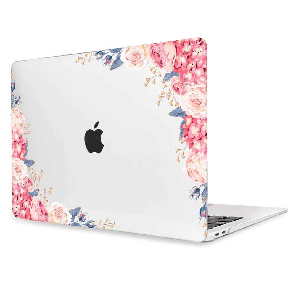 Чехол с кристальным принтом с клавиатурой, Защитная пленка для экрана для MacBook A1932 Air Pro retina 12 13 15 Touch Bar A1989 A1990
