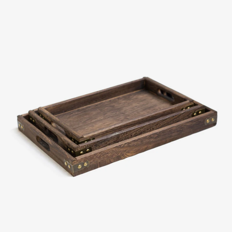 

New Arrival Fruit PlateVariety Japanese Style square-fashion Large solid Wooden Tray Plate