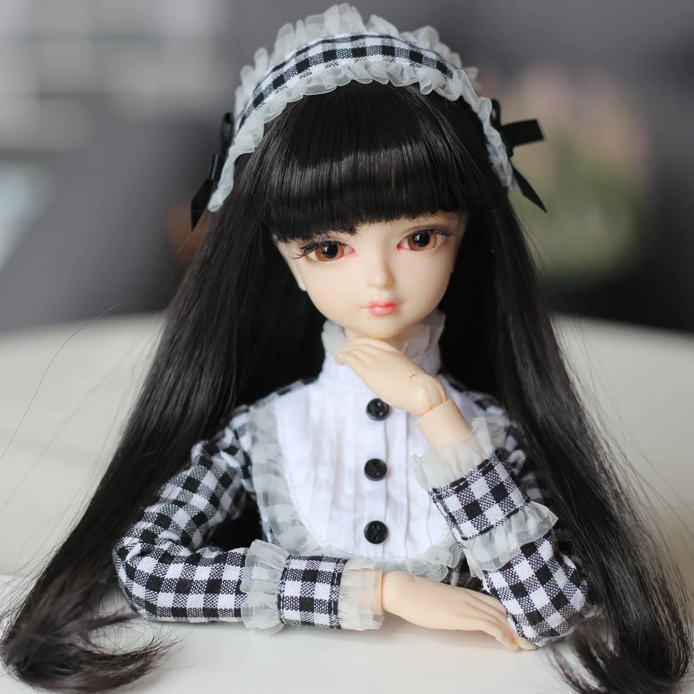 Fortune Days 1/4 MMGIRL BJD кукла 45 см шарнирное тело с ручной макияжем reborn girls eye черная клетчатая принцесса кукла платье подарочная игрушка