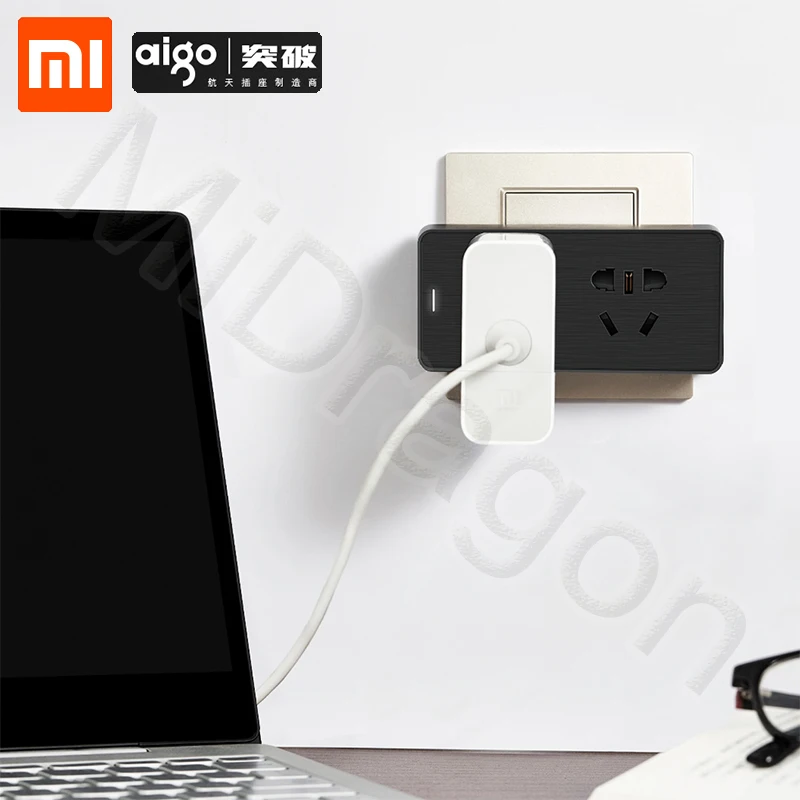 Xiaomi aigo мощность полосы конвертер портативный адаптер пробки для офис 5 в 2.1A 2