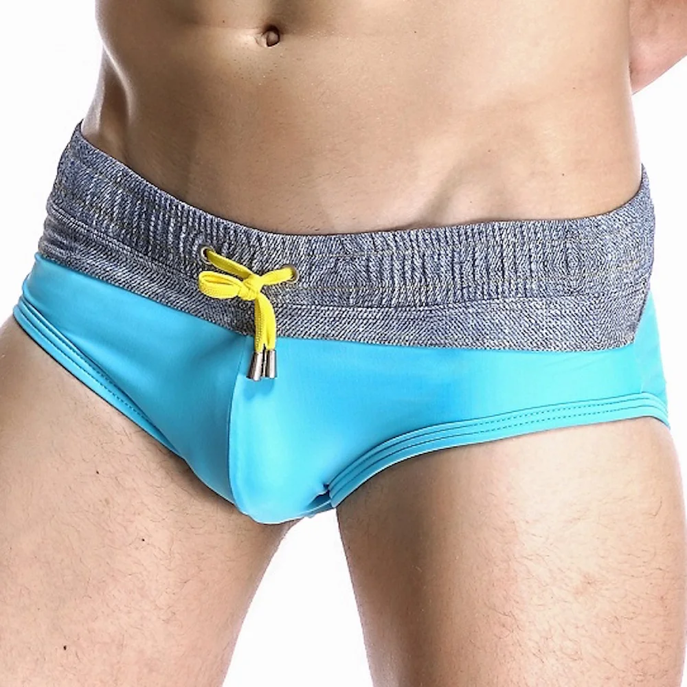 Light blue Задний карман sungas мужские пляжные шорты трусы камуфляжные летние выходные пляж плавки для серфинга Спорт Бег короткая одежда для купания - Цвет: Light blue