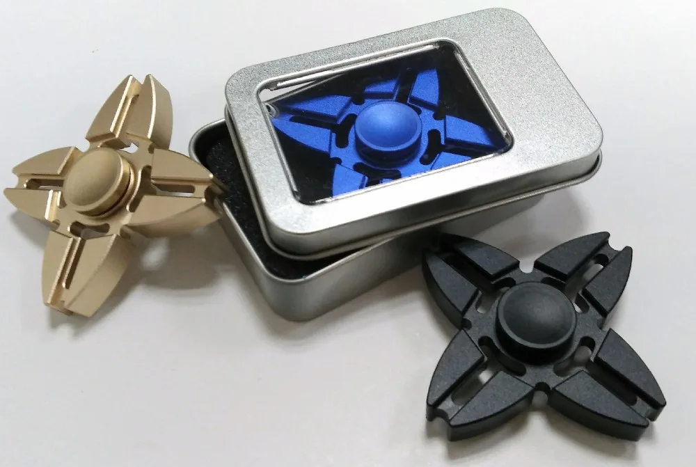 Палец руки игрушки для аутизм СДВГ Краб Tri-Spinner алюминиевого сплава с