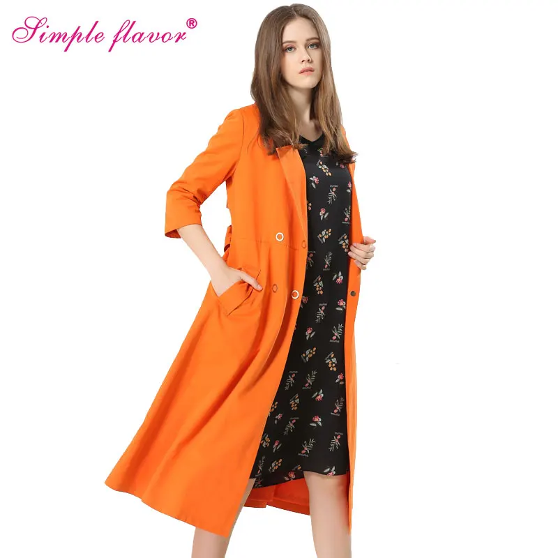 Простой Вкус Женщины Моды Пальто 2017 Новая Коллекция Весна Стиль Регулируемая