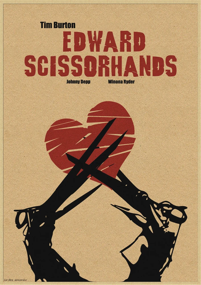 Классическая пленка Эдварда сissorhands плакат крафт-бумага ВИНТАЖНЫЙ ПЛАКАТ бар украшение дома стикер стены