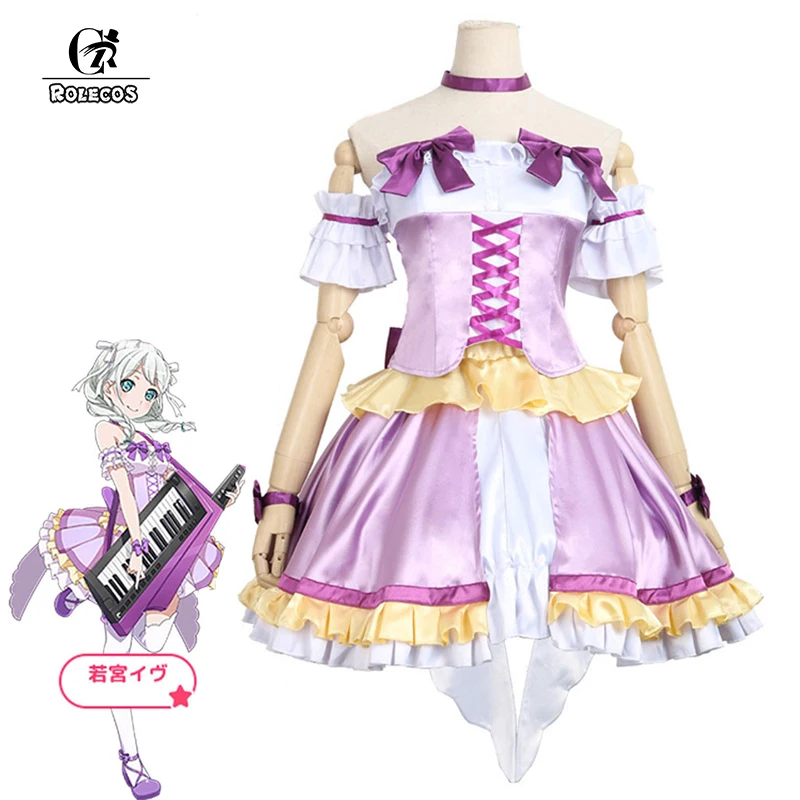 ROLECOS аниме BanG Dream! Маскарадные костюмы пастельные * палитры Wakamiya Eve костюм