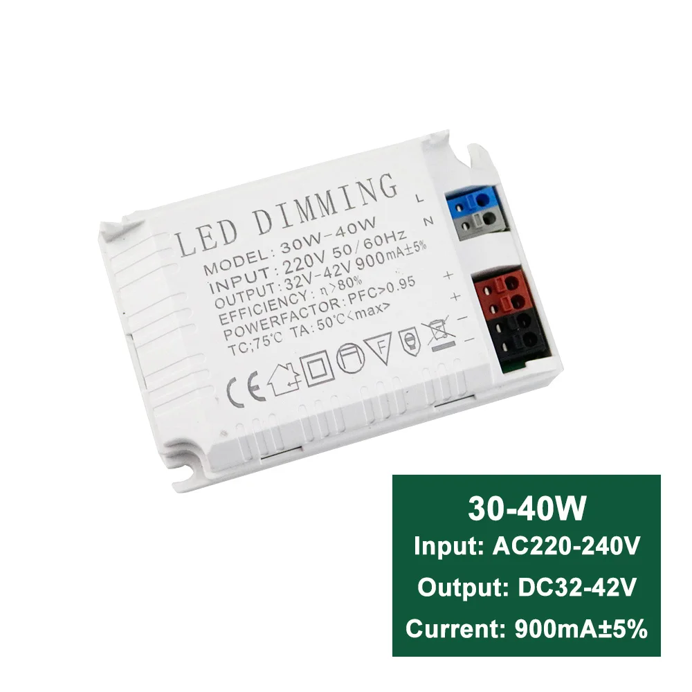 30W to 40W(220-240V) Светодиодный Диммируемый Источник питания переменного тока 110 В 220 В в постоянный ток 12 в 24 В трансформатор освещения 300 мА адаптер для Светодиодный AC85-265V DC3-85V JQ - Цвет: 30W to 40W(220-240V)