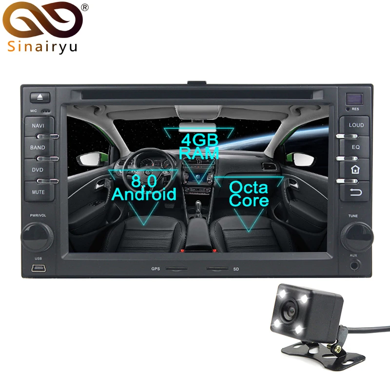2 Din Android 8 0 Восьмиядерный автомобильный dvd плеер для Kia Cerato Sportage Ceed Soren GPS Navi