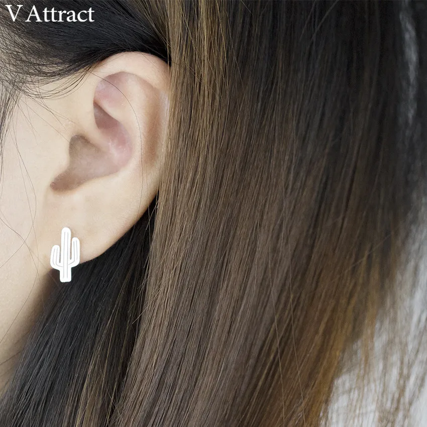 V притягивающие минималистичные Brincos Bijoux Femme из нержавеющей стали Saguaro