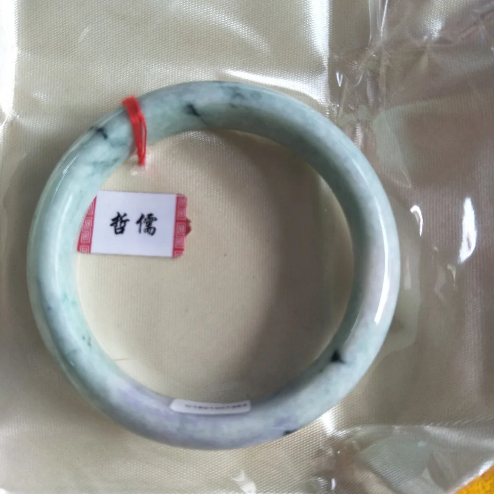 

Zheru Jewelry Pure Natural Jadeite Bracelet Natural Green Lavender 54-62mm Female Gift Send A Certificate